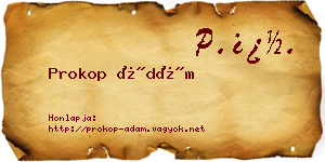 Prokop Ádám névjegykártya